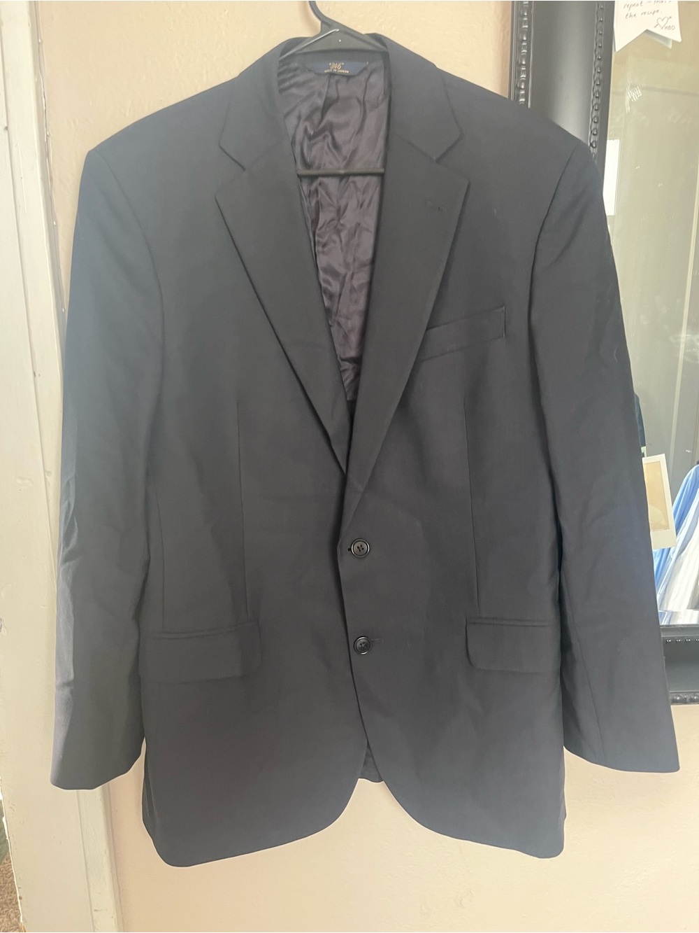 Brooks Brothers 346 Men's Blue Wool Two-Button Blazer